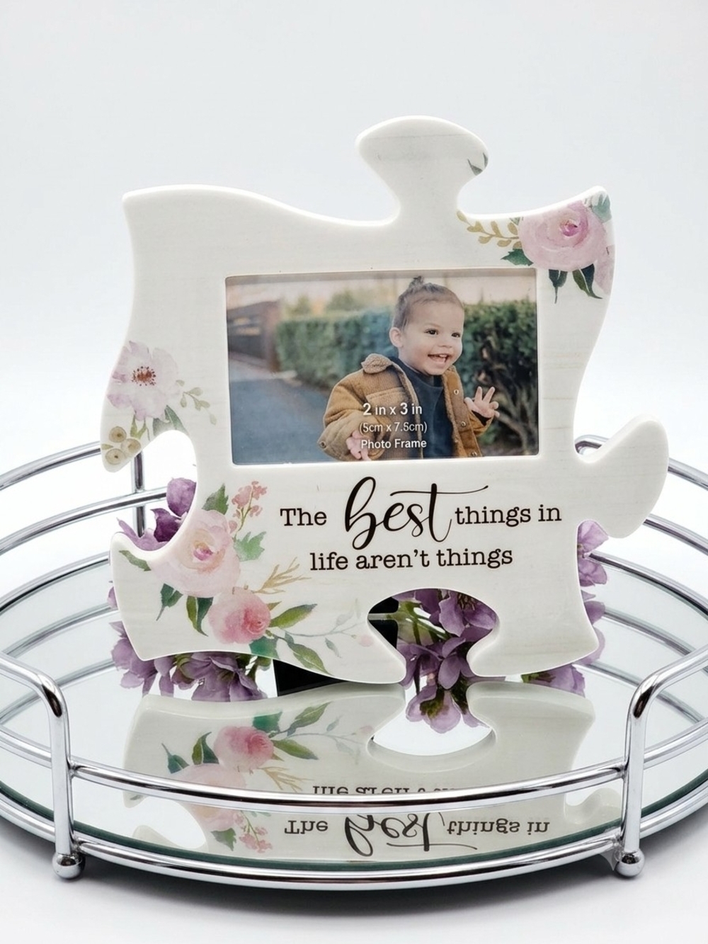 The Best Things In Life Aren't Life Puzzle-Shaped Photo Frame Magnet